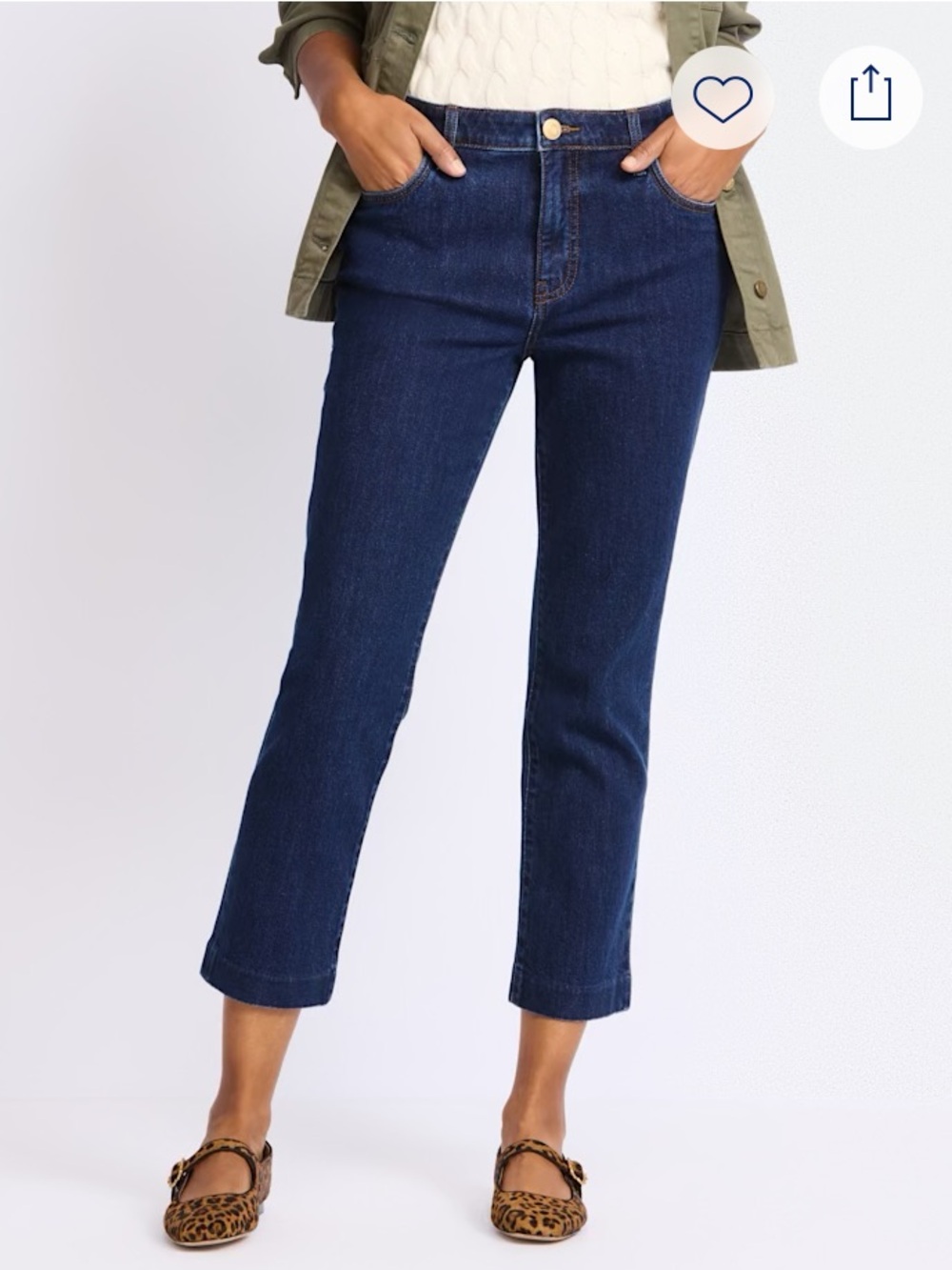 Kut from the Kloth Dark Blue Reese Ankle Straight Leg Jeans Size 10